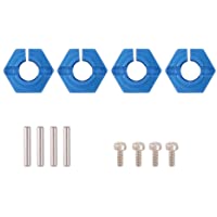 Goolsky 4pcs 1-10 12mm Rueda Alumium Tuercas hexagonales con Pernos Tornillos para 1-10 Traxxas Tamiya LRP HSP HPI…